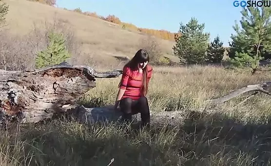 Erotic Fingering in Outdoor Boots
