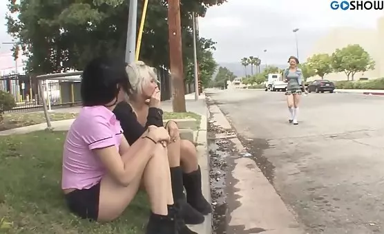 Brownhaired, blonde and brunette beauties indulge in a wild threesome filled with juicy orgasms and tantalizing climaxes